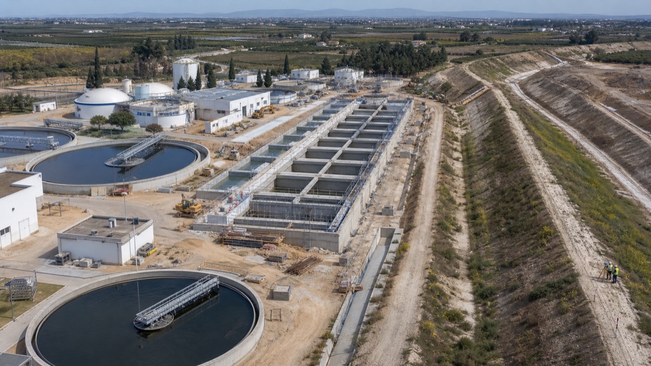 The Torrent contract modification boundary, with wastewater treatment works beside a DANA flood resilience setback corridor and separate package boundary